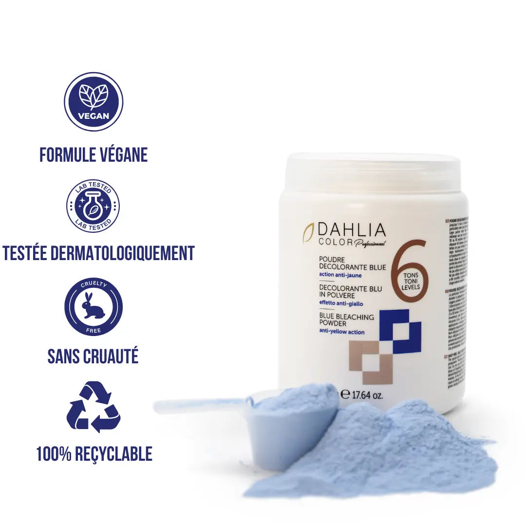 Poudre Décolorante bleue 6 Tons 500g