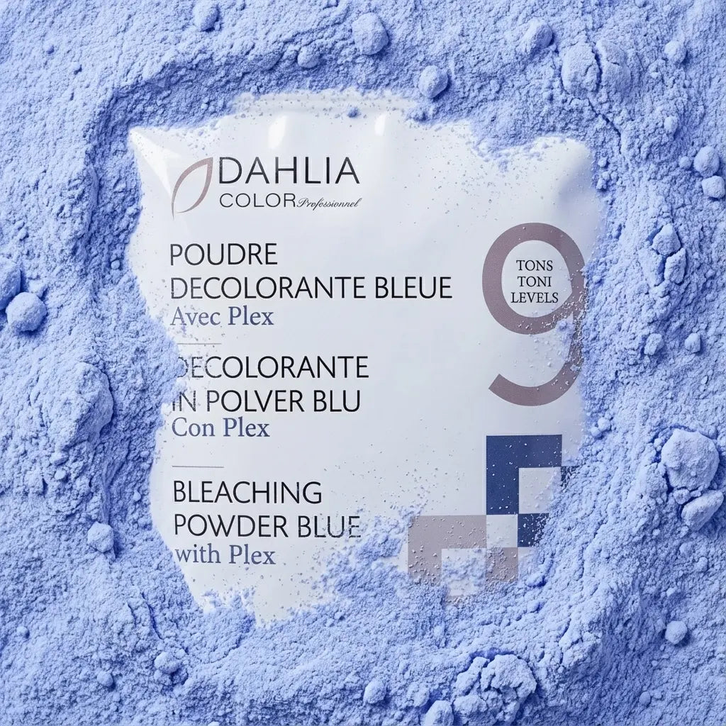 Pot poudre décolorante Plex 9 tons Dahlia Color, actifs Plex préservent la fibre