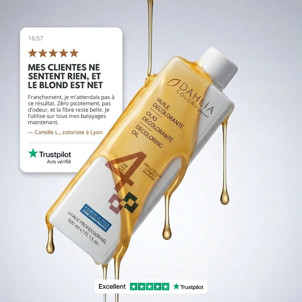 Huile Décolorante Argan et Macadamia Sans Ammoniaque 4 Tons